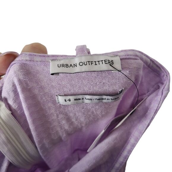 URBAN Outfitters Lilac Gingham Sleeveless Bootcut Jumpsuit NWT‎ - Picture 6 of 8